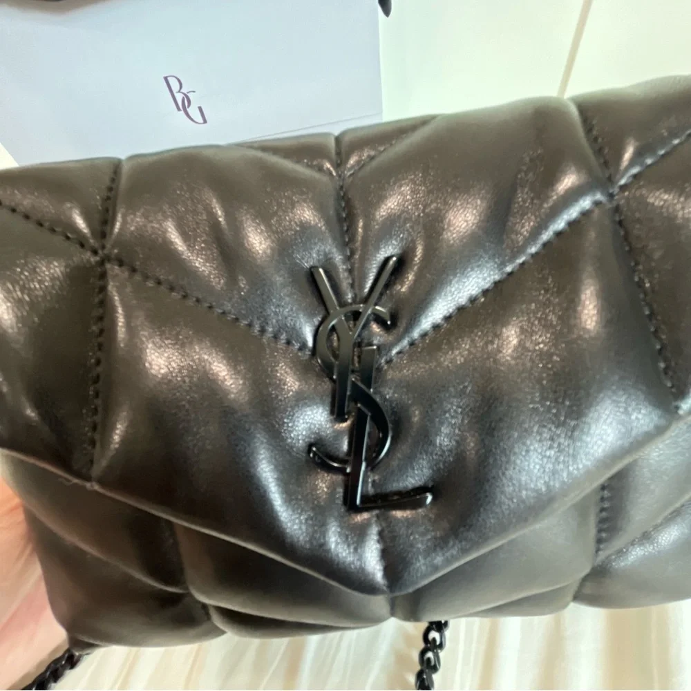 Saint Laurent Black Toy Puffer Crossbody Bag - Picture 16 of 16